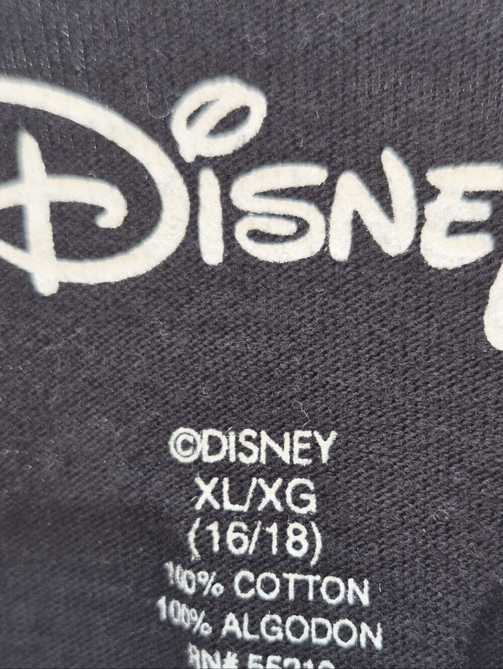 Disney Mickey Mouse Striped Sleeve Black Long Sleeve Shirt Size XL - Picture 5 of 5